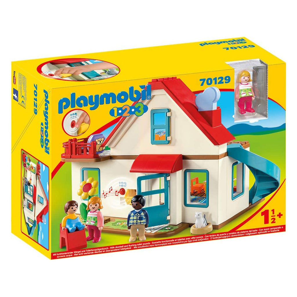 Playmobil 1-2-3 Family Home Building Set 70129 - Radar Toys