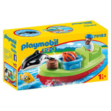 Playmobil 1-2-3 Fisherman With Boat Building Set 70183 - Radar Toys