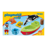 Playmobil 1-2-3 Fisherman With Boat Building Set 70183 - Radar Toys