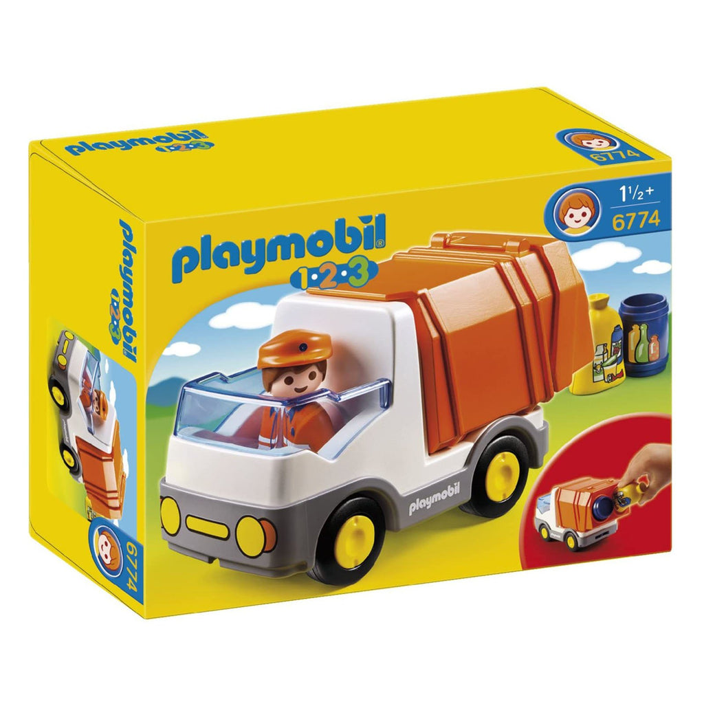 Playmobil 1-2-3 Recycling Truck Building Set 6774