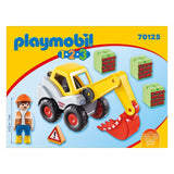 Playmobil 1-2-3 Shovel Excavator Building Set 70125 - Radar Toys
