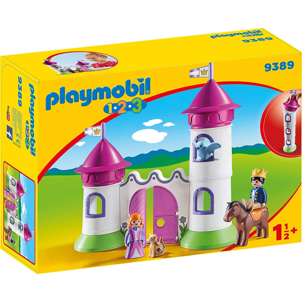 Playmobil 123 Castle With Stackable Towers Building Set 9389