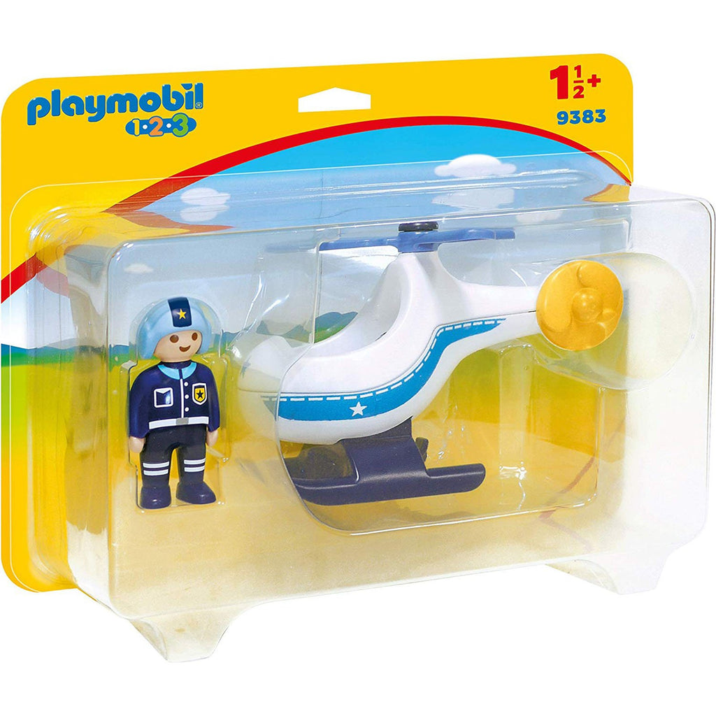 Playmobil 123 Police Helicopter Building Set 9383