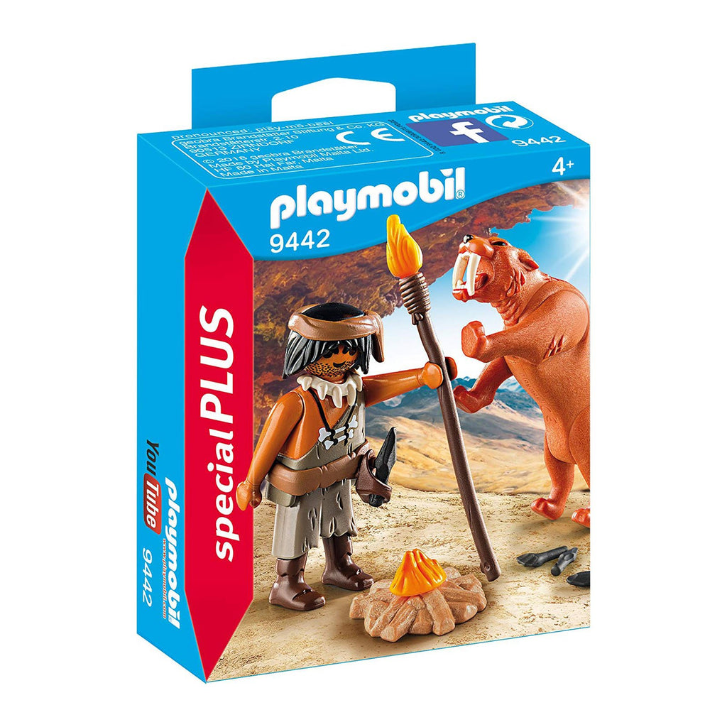 Playmobil Caveman With Sabertooth Tiger Building Set 9442