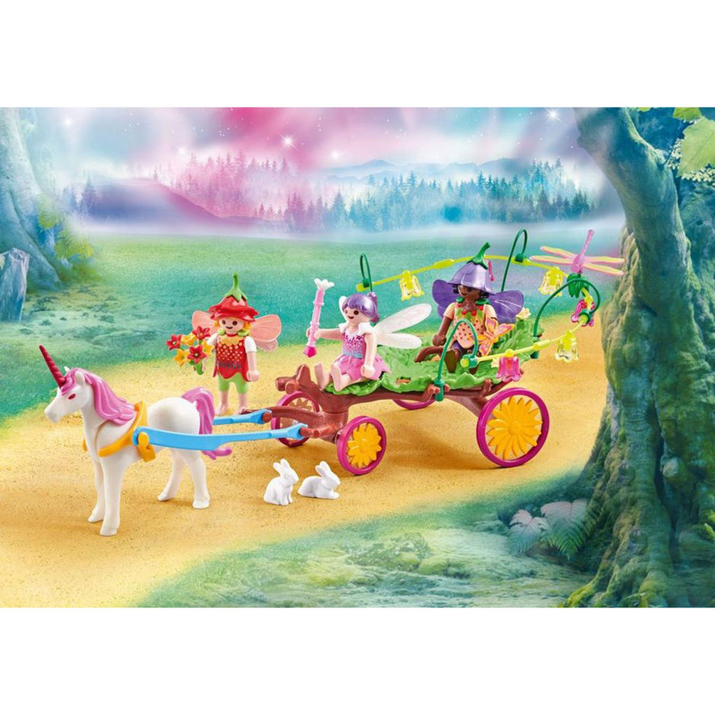Playmobil Children Fairies With Unicorn Carriage Building Set 9823