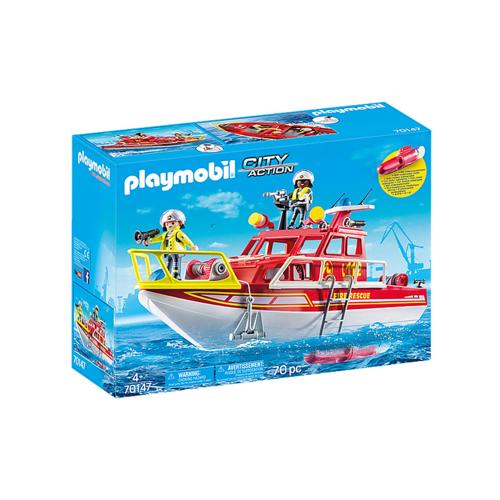 Playmobil City Action Fire Rescue Boat Building Set 70147 - Radar Toys