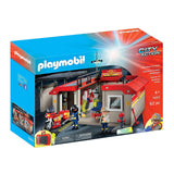 Playmobil City Action Take Along Fire Station Building Set 5663 - Radar Toys