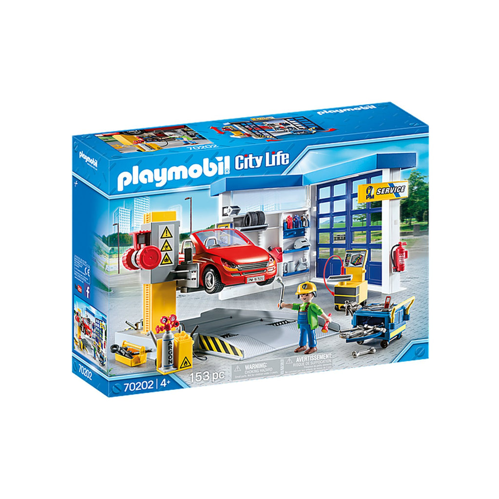 Playmobil City Life Car Repair Garage Building Set 70202