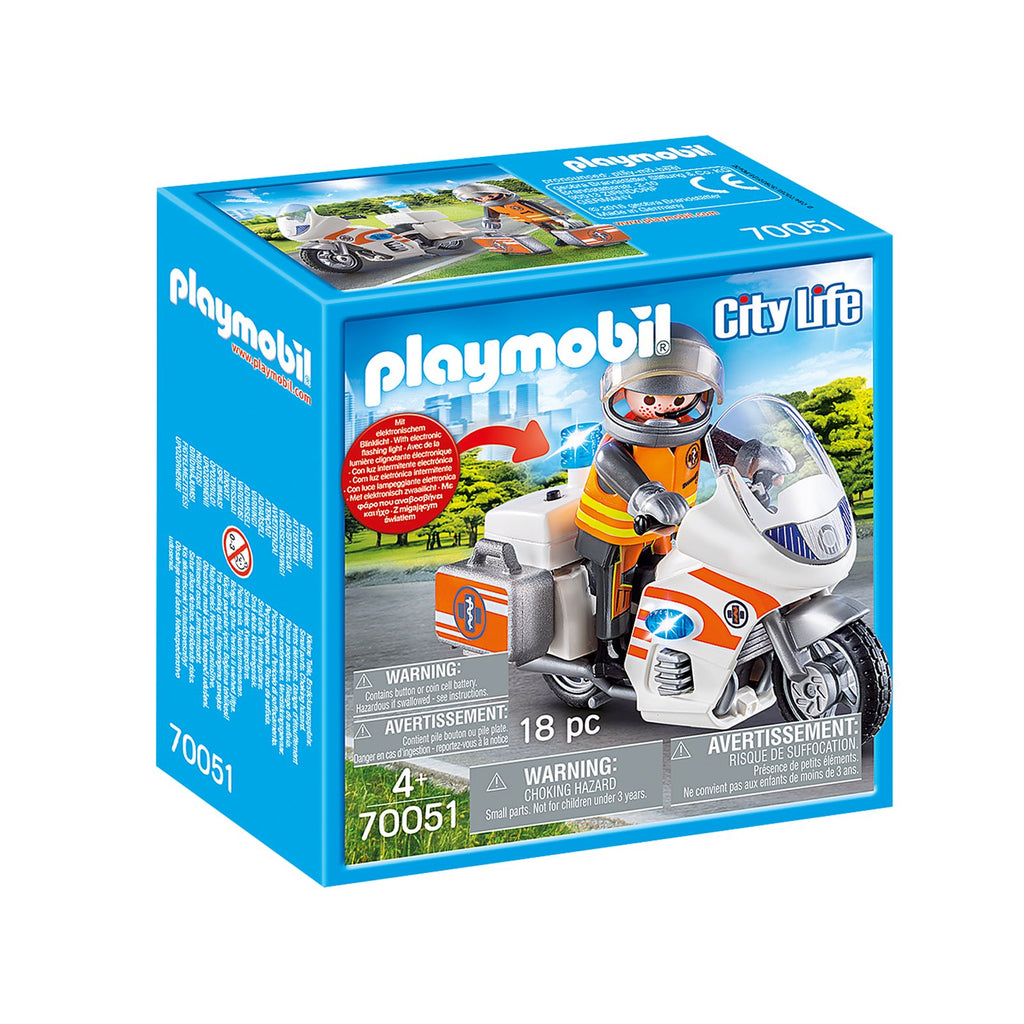 Playmobil City Life Emergency Motorbike Building Set 70051