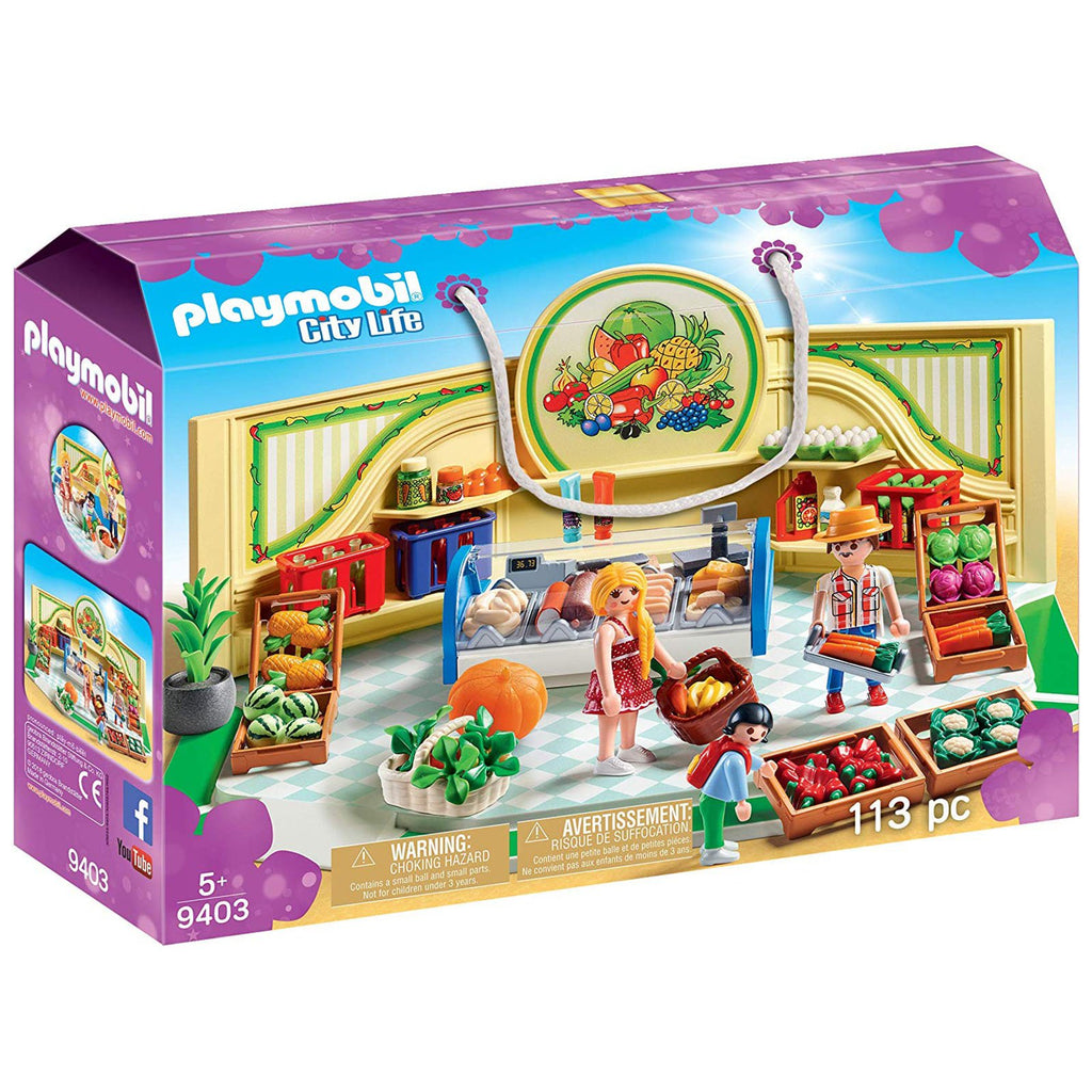 Playmobil City Life Grocery Store Building Set 9403 - Radar Toys