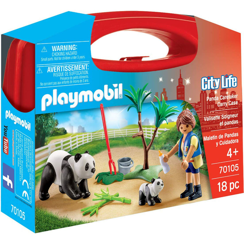 Playmobil City Life Panda Caretaker Carry Case Building Set 70105