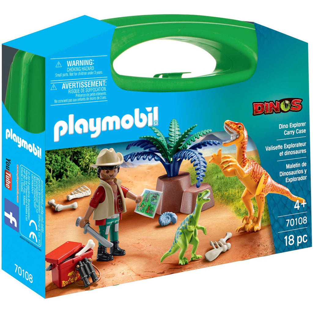 Playmobil Dino Explorer Carry Case Building Set 70108 - Radar Toys