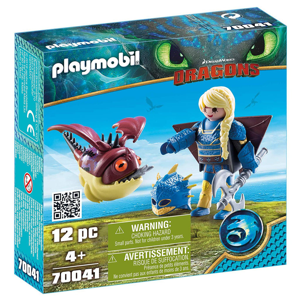Playmobil Dragons Astrid With Flight Suit And Hobgobb Building Set 70041