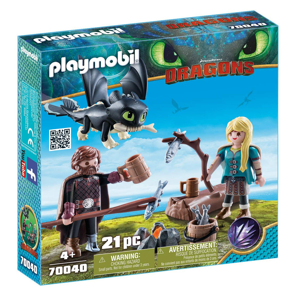 Playmobil Dragons Hiccup Astrid Playset Building Set 70040