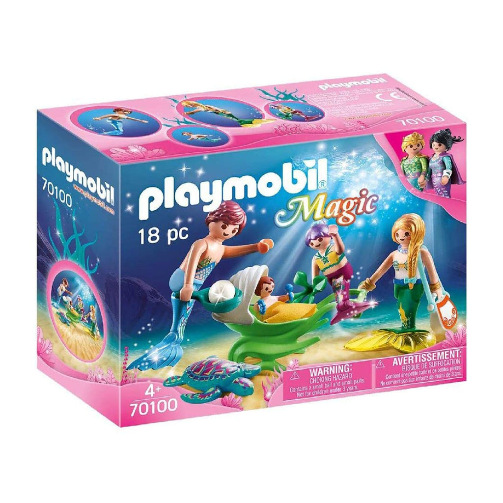 Playmobil Magic Family With Shell Stroller Building Set 70100