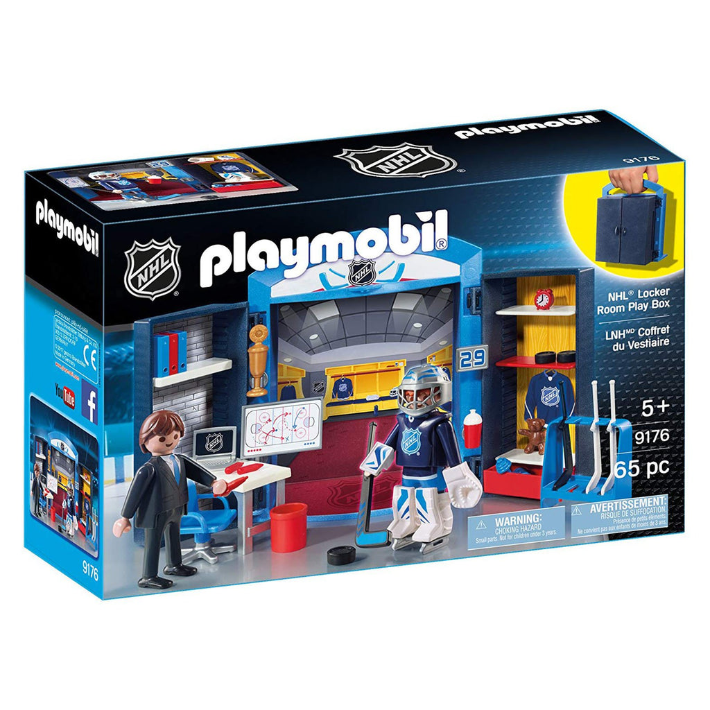 Playmobil NHL Locker Room Play Box Building Set 9176