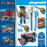 Playmobil Pirates Pirate With Cannon Building Set 70415 - Radar Toys