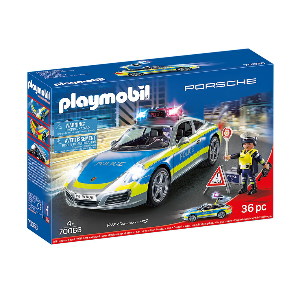 Playmobil Porsche 911 Carrera 4S Police Car Building Set 70066 - Radar Toys