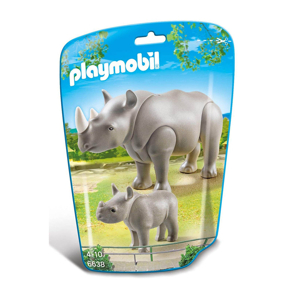 Playmobil Rhino With Baby Building Set 6638