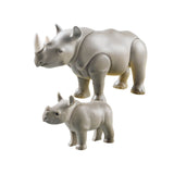 Playmobil Rhino With Baby Building Set 6638 - Radar Toys