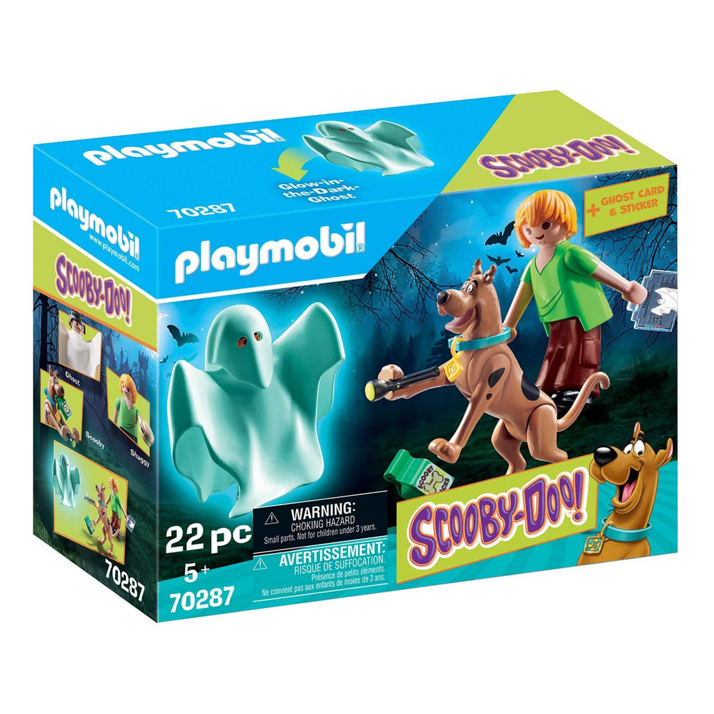 Playmobil Scooby-Doo Scooby & Shaggy With Ghost Building Set 70287