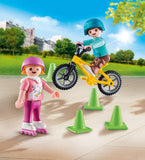 Playmobil Special Plus Children With Skates And Bike Building Set 70061 - Radar Toys
