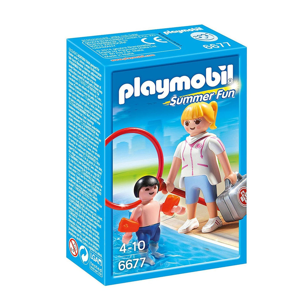 Playmobil Summer Fun Pool Supervisor Building Set 6677
