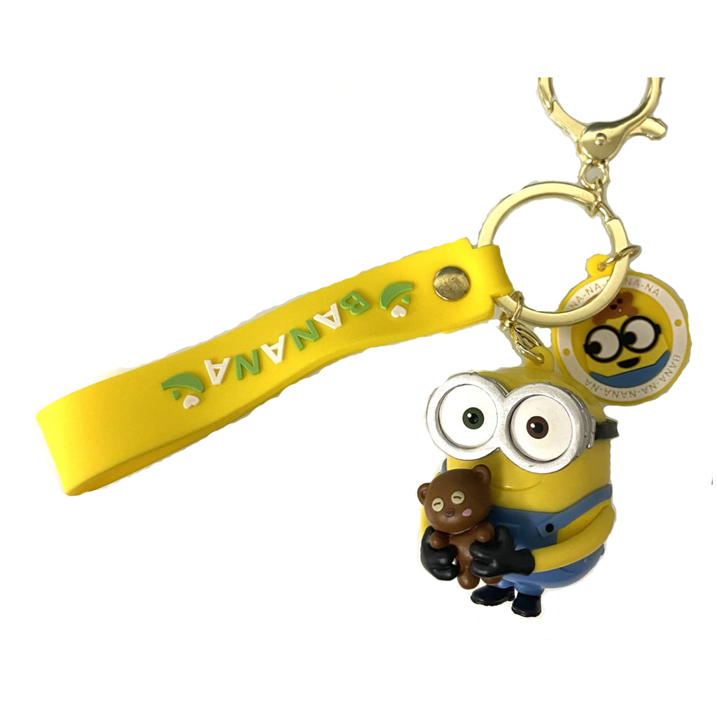 Minions Bob With Teddy Bear Mini Figure Keychain