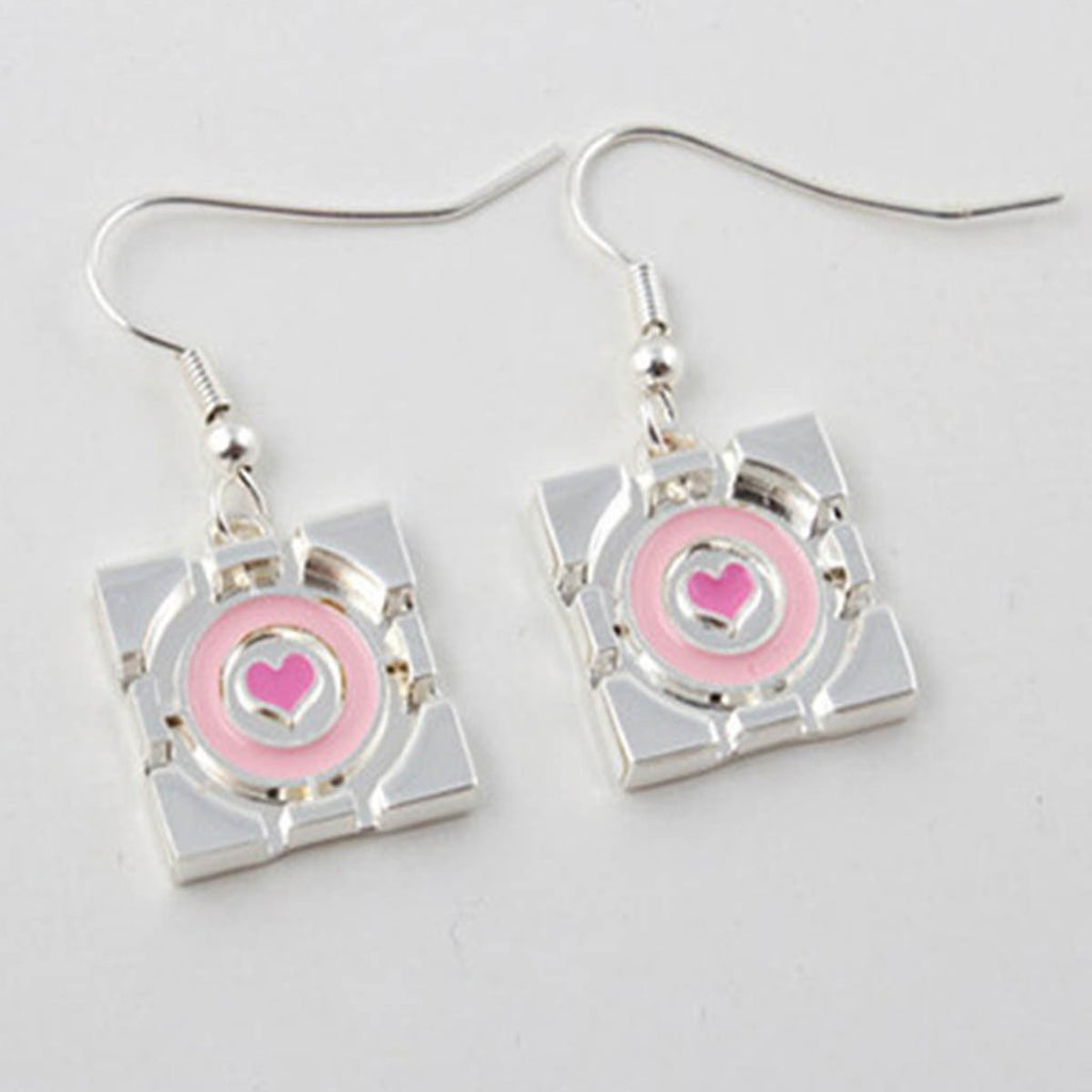 Portal 2 Companion Cube Earrings