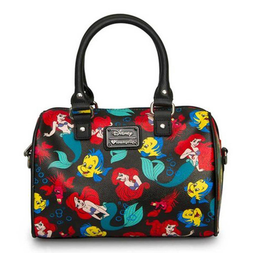 Disney Little Mermaid Classic Print Pebble Cross Body Duffle Purse