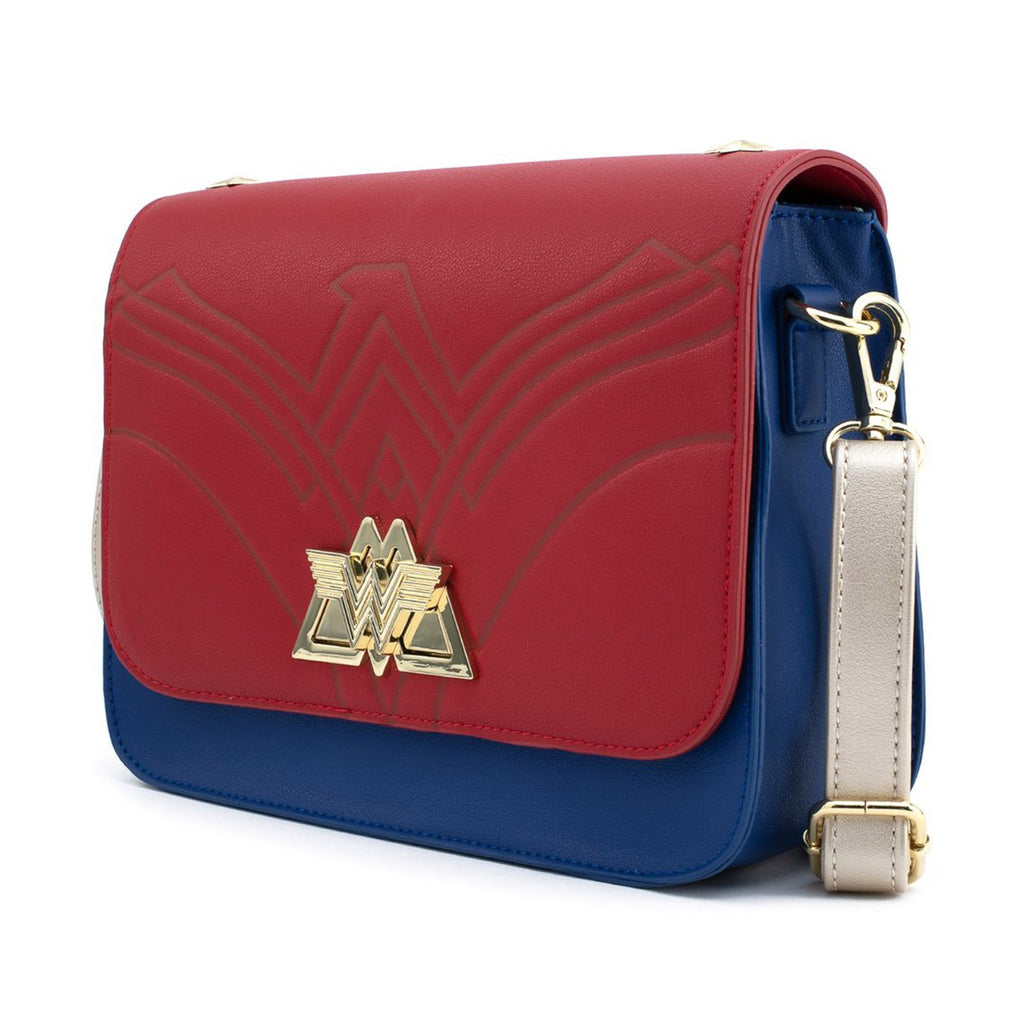 Loungefly DC Comics Wonder Woman Lasso Swivel Lock Crossbody Bag Purse