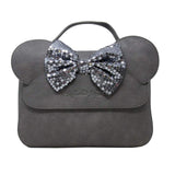 Loungefly Disney Minnie Mouse Sequin Bow Gray Handbag Purse - Radar Toys