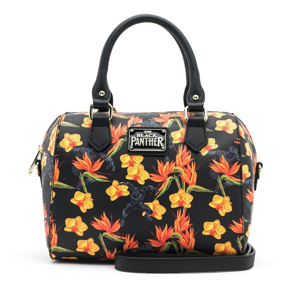 Loungefly Marvel Black Panther Floral Duffle Purse Bag