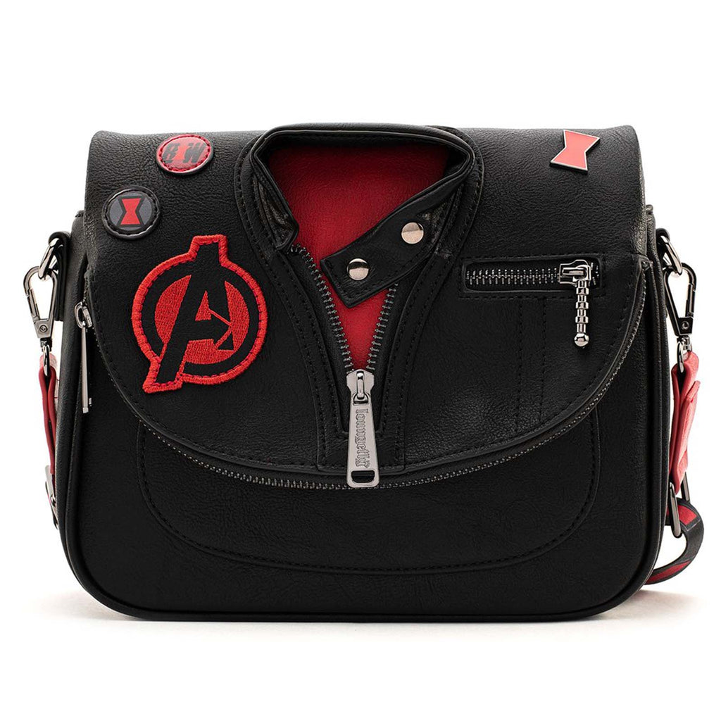 Loungefly Marvel Black Widow Cosplay Jacket Crossbody Bag Purse