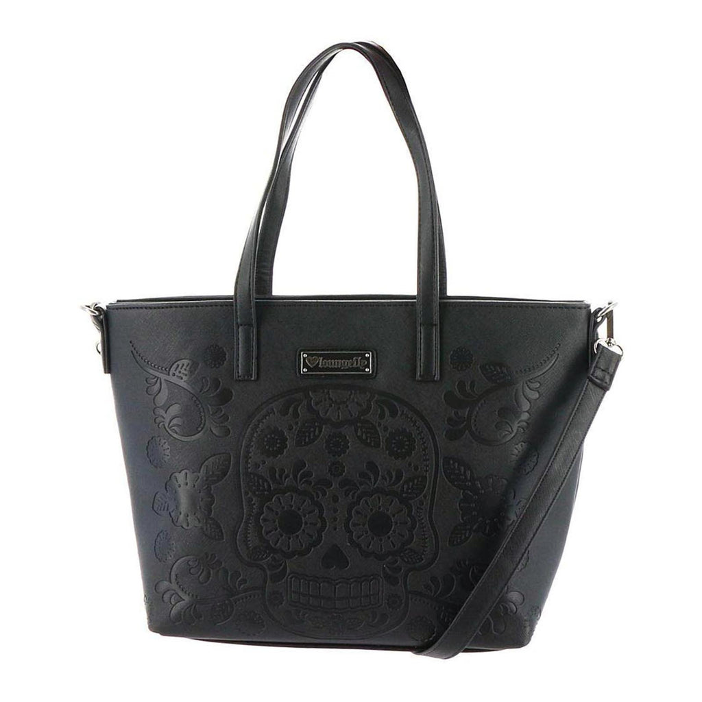 Loungefly Sugar Skull Black Grey Tote Bag Purse