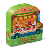 Crocodile Creek Monster Burgers Two Sided 24 Piece Puzzle - Radar Toys