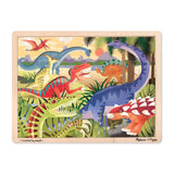Melissa And Doug Dinosaur 24 Piece Wooden Jigsaw Puzzle - Radar Toys