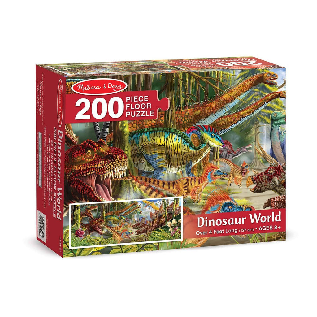 Melissa And Doug Dinosaur World 200 Piece Floor Puzzle