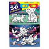 Melissa And Doug Easy To See Safari And Ocean 3D Marker Puzzles - Radar Toys