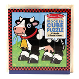 Melissa And Doug Farm Scenes Wooden Cube Puzzle - Radar Toys