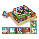 Melissa And Doug Farm Scenes Wooden Cube Puzzle - Radar Toys