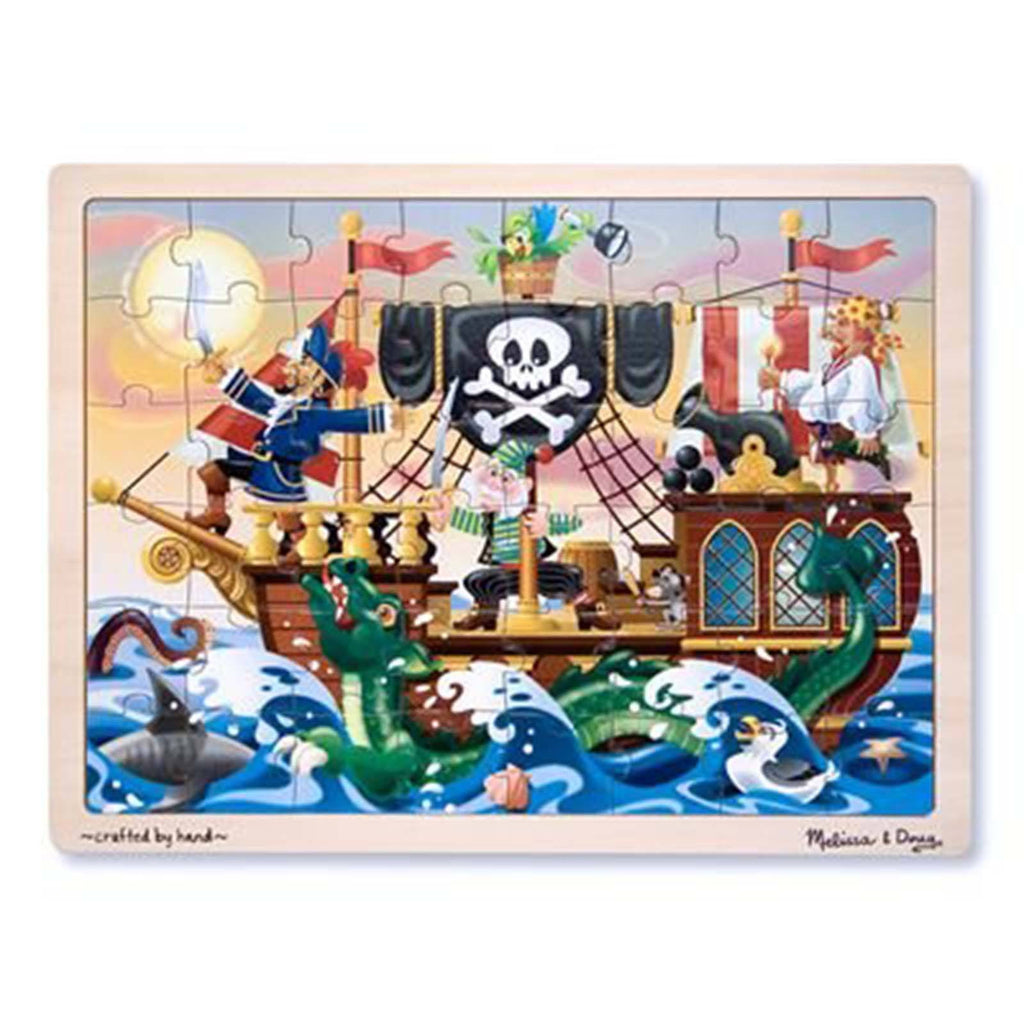 Melissa And Doug Fresh Start Pirate Adventure 48 Piece Wooden Jigsaw Puzzle