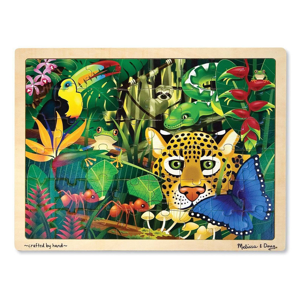 Melissa And Doug Fresh Start Rain Forest 48 Piece Wooden Jigsaw Puzzle