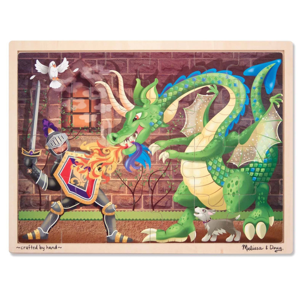 Melissa And Doug Knight Vs Dragon 48 Piece Wooden Jigsaw Puzzle