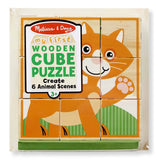 Melissa And Doug My First Animal Scenes Wooden Cube Puzzle - Radar Toys