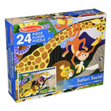 Melissa And Doug Safari Social 24 Piece Floor Puzzle - Radar Toys