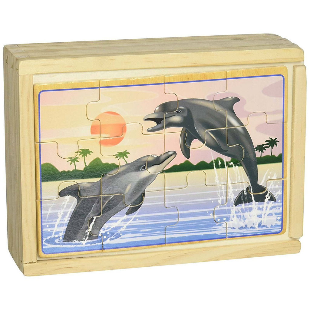 Melissa And Doug Sea Life 4 Twelve Piece Wooden Jigsaw Puzzles