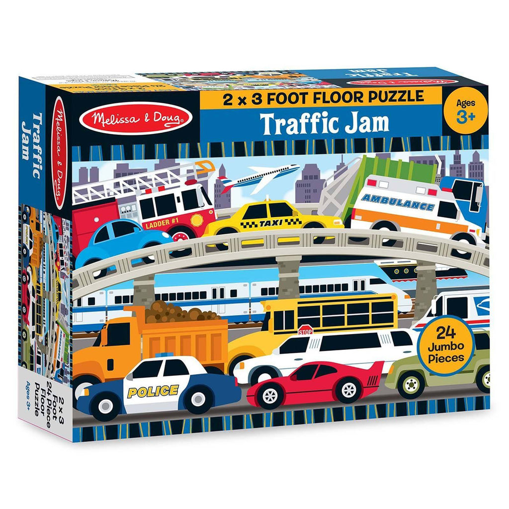 Melissa And Doug Traffic Jam 24 Piece Floor Puzzle