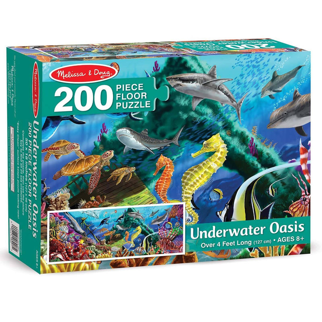 Melissa And Doug Underwater Oasis 200 Piece Floor Puzzle