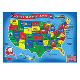 Melissa And Doug USA Map 51 Piece Floor Puzzle - Radar Toys